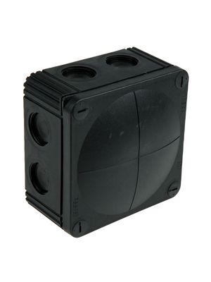 Kopplingsdosa, 6mm², 110x110x66mm, Kabelingångar 5, Polypropylen